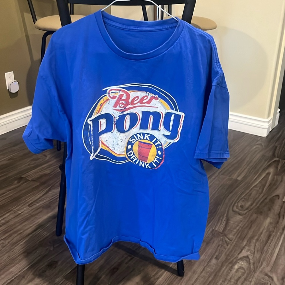 Blue “Beer Pong” Spencer’s T-Shirt
